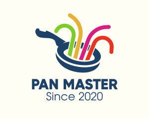 Colorful Frying Pan logo design