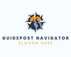 Mountain Trek Navigation logo design