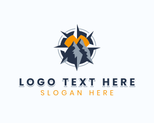 Direction - Mountain Trek Navigation logo design