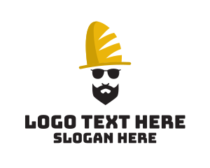 Cafe - Bread Hat Man logo design