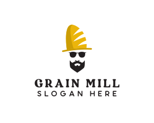 Mill - Bread Hat Man logo design
