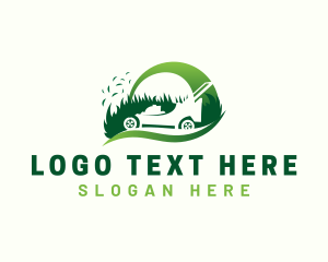 Gardening - Lawn Mower Grass Cutter logo design