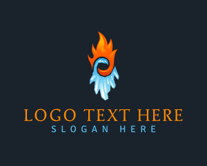Frozen - Hot Fire Blizzard logo design