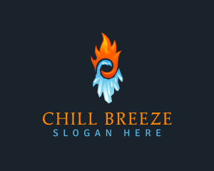 Hot Fire Blizzard logo design