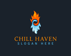 Hot Fire Blizzard logo design