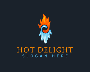 Hot Fire Blizzard logo design