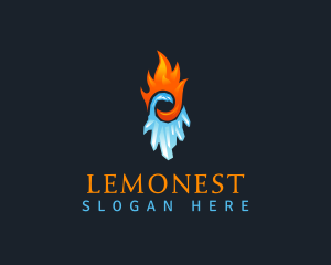 Cold - Hot Fire Blizzard logo design