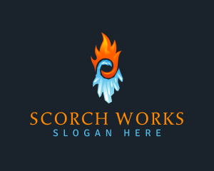 Scorch - Hot Fire Blizzard logo design