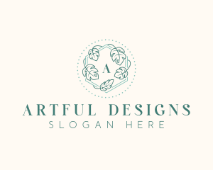 Floral Leaf Wellness logo design