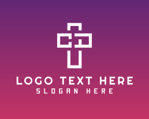 Religious - Minimalist Cross Ministry logo design