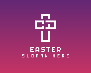 Fellowship - Minimalist Cross Ministry logo design