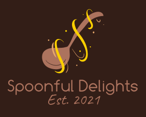 Ladle - Brown Cooking Ladle logo design