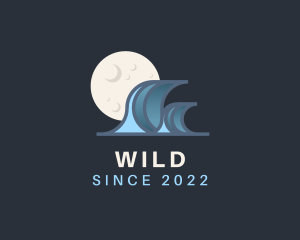 Evening - Evening Moon Wave logo design