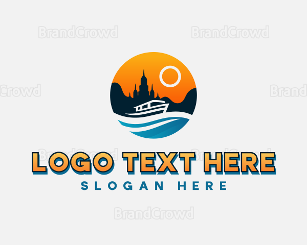 Boat Tourist Vacation Logo