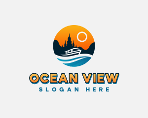 Boat Tourist Vacation logo design