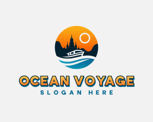 Boat Tourist Vacation logo design