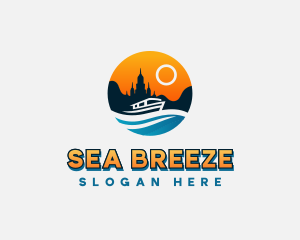 Boat Tourist Vacation logo design