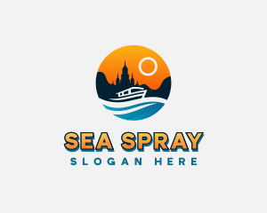 Boat Tourist Vacation logo design