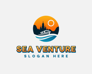 Boat Tourist Vacation logo design