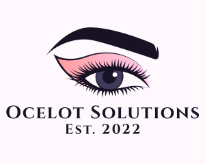 Cosmetic Beauty Eye Makeup logo design
