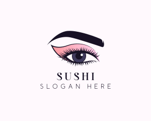 Cosmetic Beauty Eye Makeup logo design