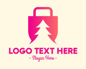 Tree - Pine Tree Shopping logo design