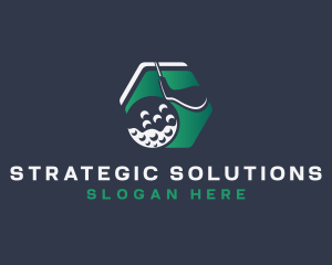 Strategy - Golf Sport Hexagon logo design