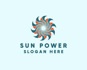 Professional Spiral Sun logo design