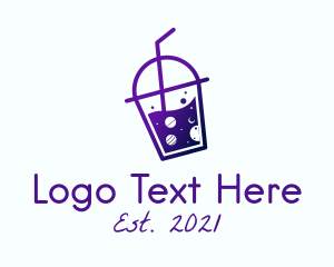 Takeaway Cup - Space Juice Drink logo design