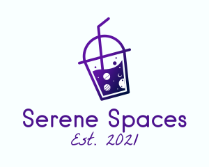 Space Juice Drink logo design