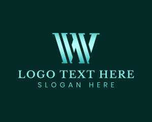 Alphabet - Luxury Agency Letter W logo design