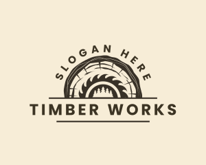 Sawmill - Woodwork Sawmill Carpentry logo design