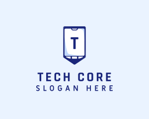 Tech Smartphone Device logo design