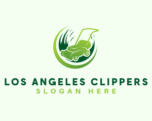 Mower Landscaping Grass Logo