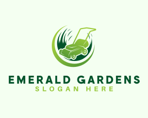 Mower Landscaping Grass logo design