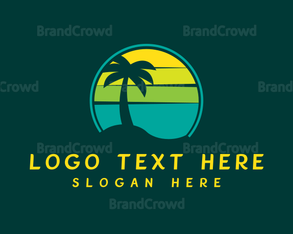 Summer Tropical Beach Logo