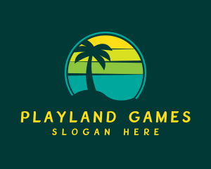 Summer Tropical Beach  Logo