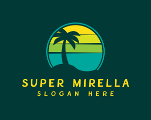 Summer Tropical Beach  Logo