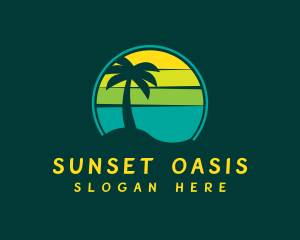 Summer Tropical Beach  logo design