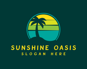 Summer Tropical Beach  logo design