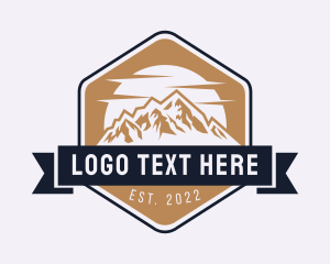 Hike - Mountain Peak Camp logo design