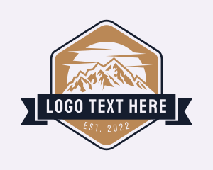 Explore - Mountain Peak Camp logo design