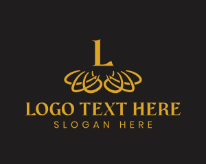 Bling - Gold Luxe Letter logo design