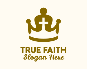 Belief - Gold Religious Crown logo design