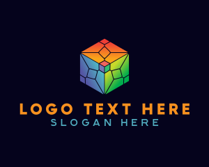 Programmer - Tech Cube Developer logo design