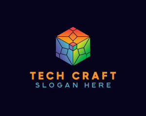 Developer - Tech Cube Developer logo design