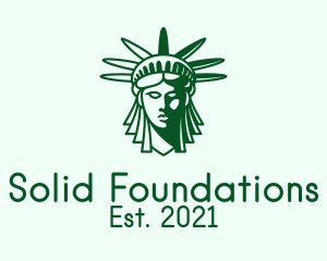 Tourist Attraction - Green Liberty Head logo design