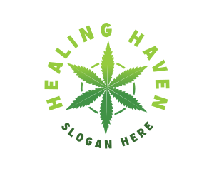 Remedy - Hemp Marijuana Leaf logo design