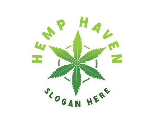 Hemp - Hemp Marijuana Leaf logo design