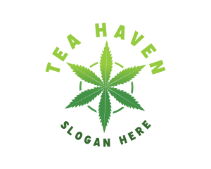 Hemp Marijuana Leaf logo design